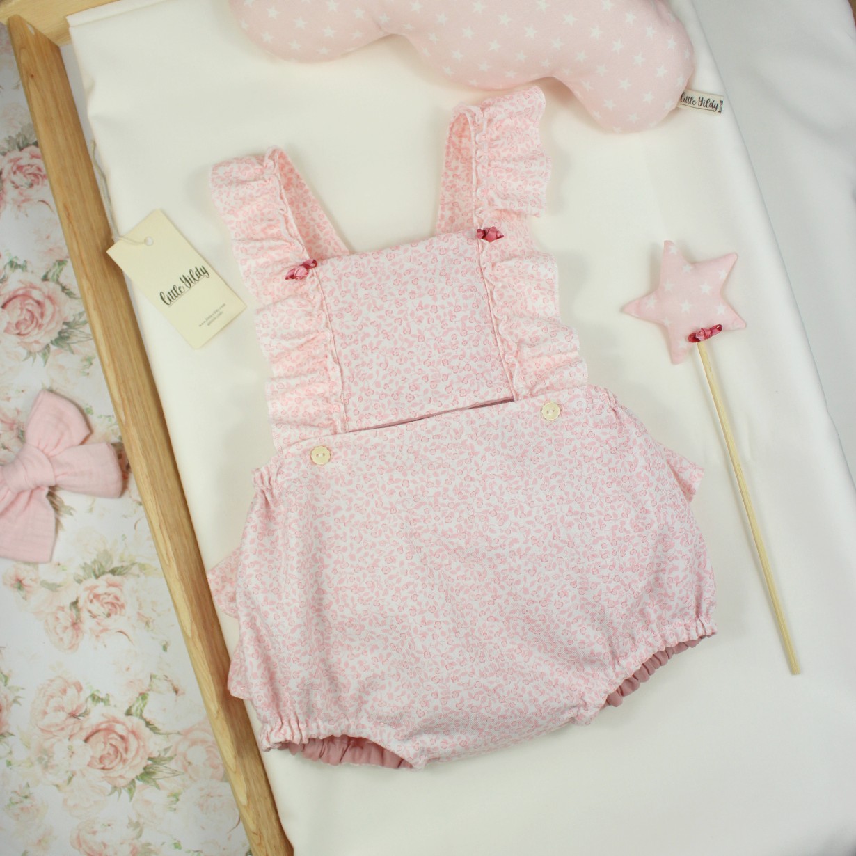 prueba 3 pelele bebe rosa flores