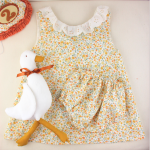 vestido niña flores amarillas